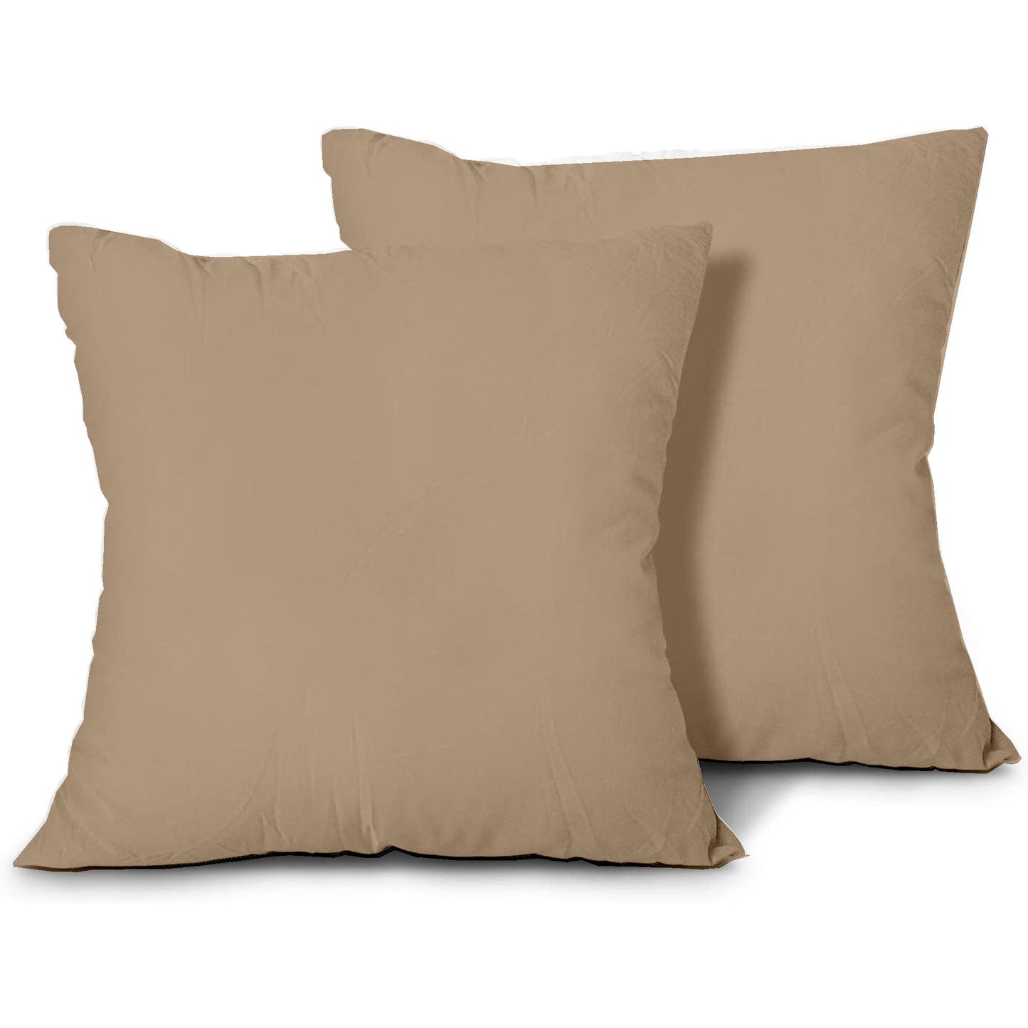 100% Egyptian Cotton Cusion cases - 400 TC Egyptian Quality Set of 2 Cusion Cases - Breathable Cool Ultra Silky Soft 2 PC Cusion Cover - Taupe