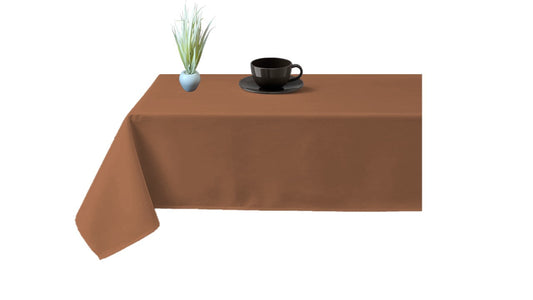 100% Microfiber Table Cover | Washable Rectangle Tablecloth for Parties, Holiday Dinners & Home Use | Durable & Easy-Care Table Cloth | Chocolate