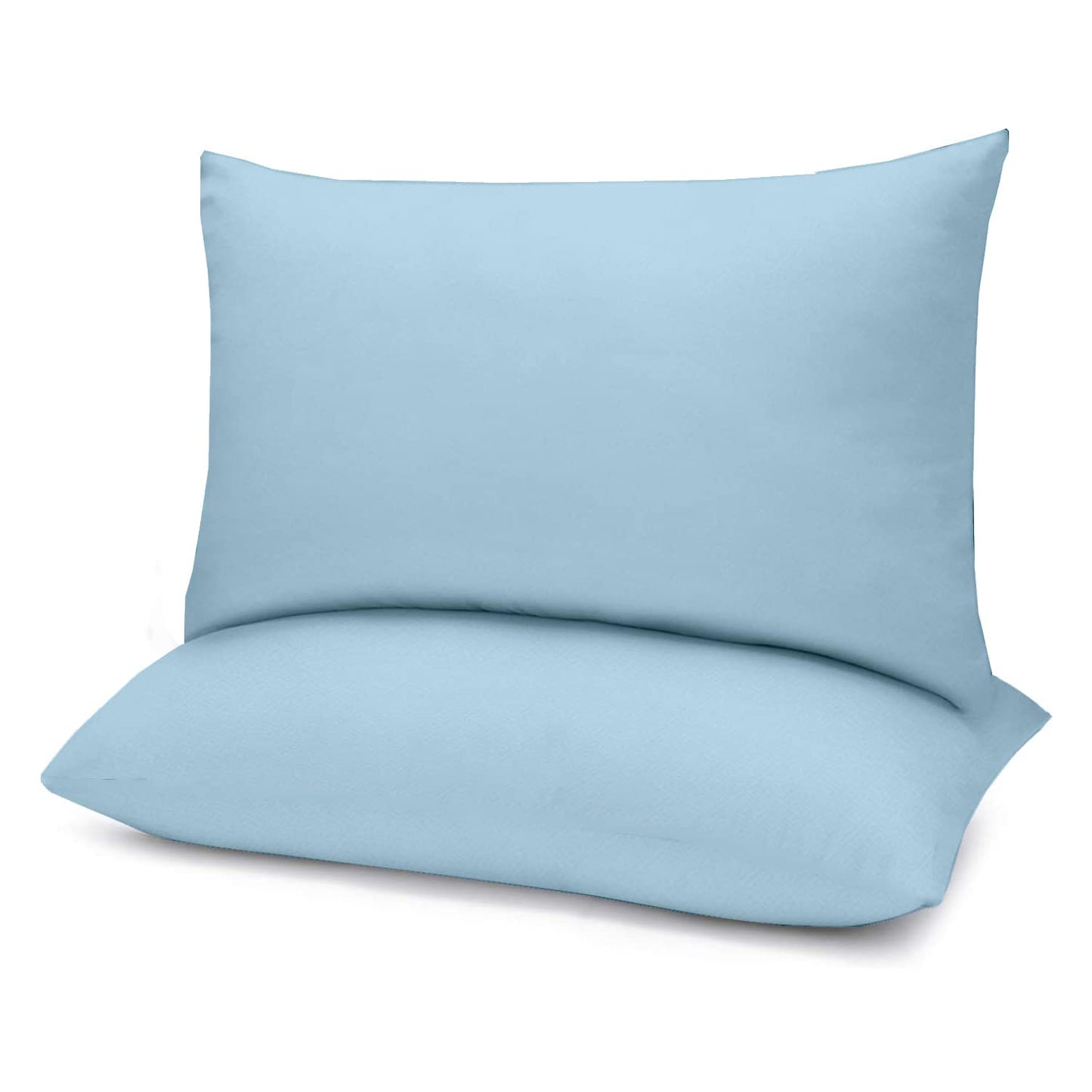 Microfiber Filled Bed Pillows for Sleeping | Takiya Combo Set of 2 for Bed Room | Super Soft Pillow Fillers for Back, Side, and Stomach Sleepers, Light Blue