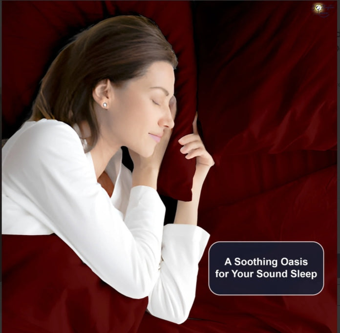 Premium 100% Cotton 4-Piece Bed Sheet Set | 400 TC | Flat Sheet, Elastic Fitted Sheet & 2 Pillow Covers | 10-Inch Deep Pocket (Burgundy)