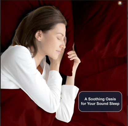 Premium 100% Cotton 4-Piece Bed Sheet Set | 400 TC | Flat Sheet, Elastic Fitted Sheet & 2 Pillow Covers | 10-Inch Deep Pocket (Burgundy)