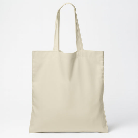 Ivory Cotton Tote Bag 13 x 15 Inch – Reusable Eco-Friendly Canvas Shopping, Travel & Daily Carry Bag