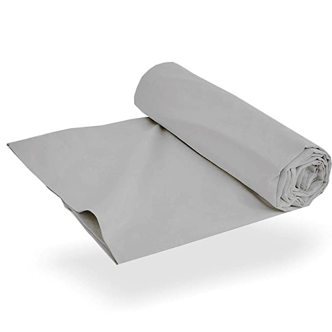 Premium 100% Cotton Flat Sheet | Soft & Cooling Luxury Hotel Quality | 1 Piece Top Sheet Only (Light Grey)