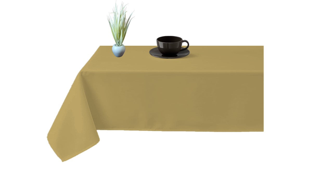 100% Microfiber Table Cover | Washable Rectangle Tablecloth for Parties, Holiday Dinners & Home Use | Durable & Easy-Care Table Cloth | Taupe