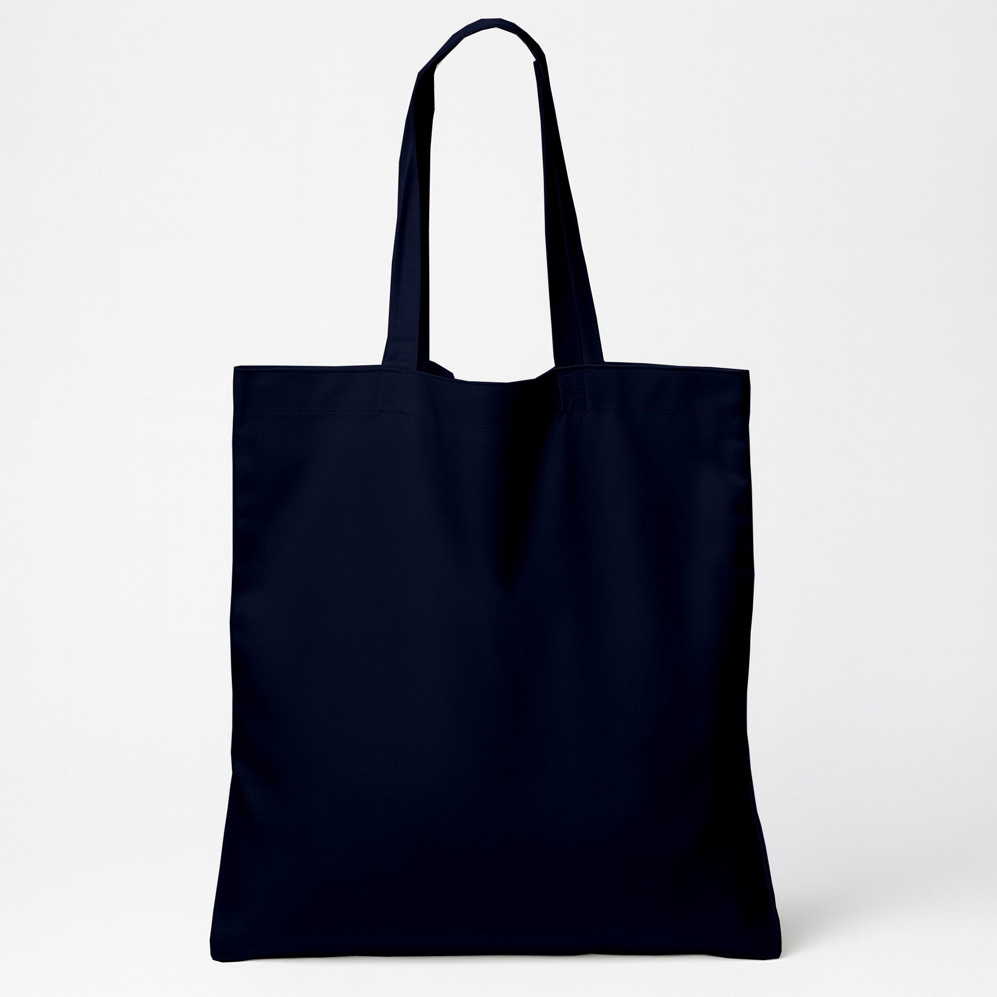 Navy Blue Cotton Tote Bag 13 x 15 Inch – Reusable Eco-Friendly Canvas Shopping, Travel & Daily Carry Bag