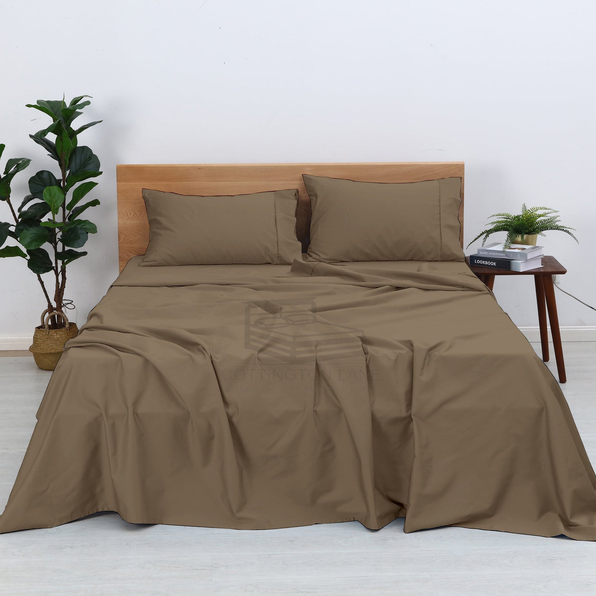 4 Piece Premium Sheet Set - 100% Egyptian Cotton - Soft & Cooling Luxury Hotel Sheets - Taupe