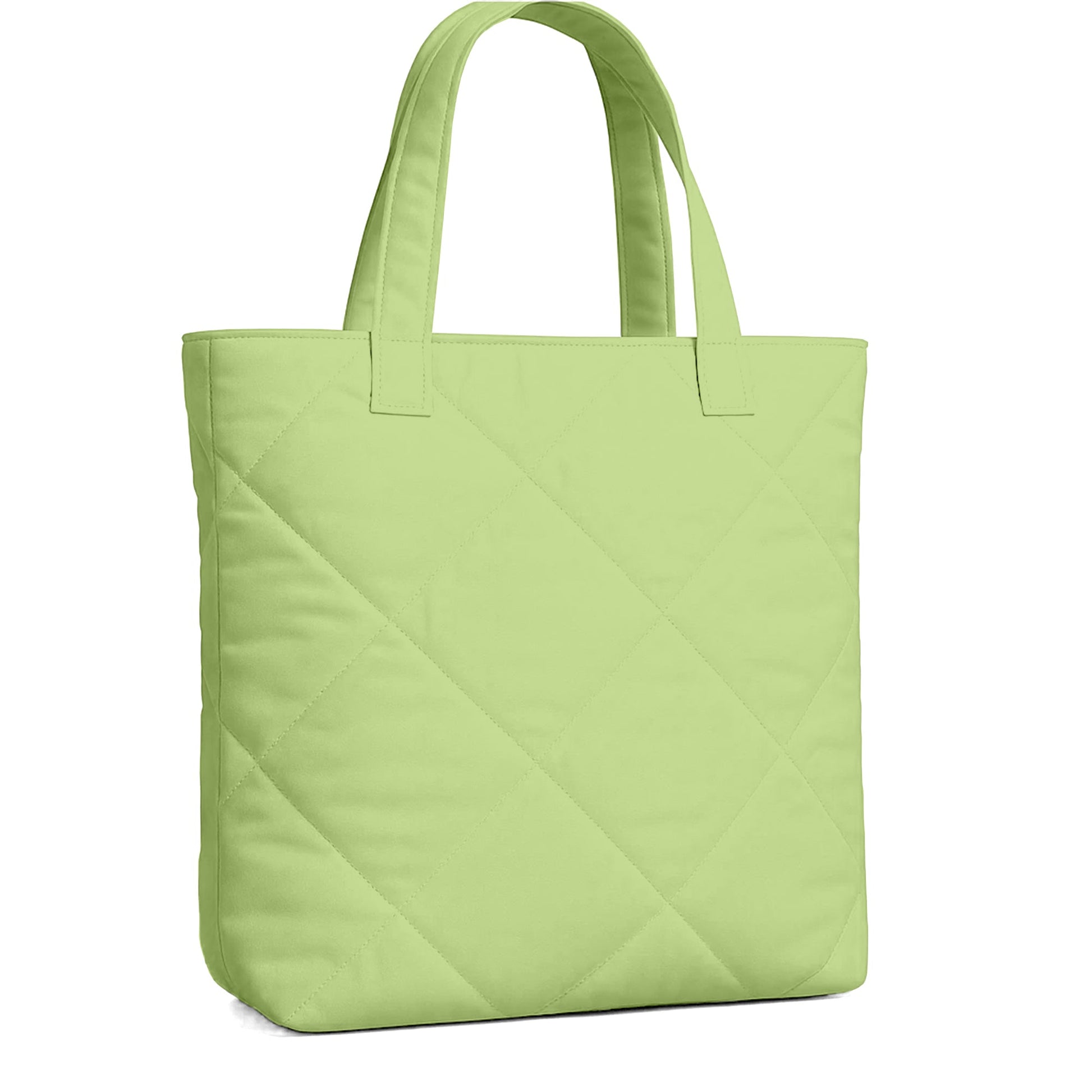 Sage Microfiber Quilted Tote Bag 13 x 15 Inch – Lightweight, Durable Shoulder Bag for Shopping, Travel & Daily Use