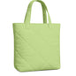 Sage Microfiber Quilted Tote Bag 13 x 15 Inch – Lightweight, Durable Shoulder Bag for Shopping, Travel & Daily Use