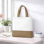 Premium Quality 100% Cotton Tote Bag 13 x 15 Inch – Reusable Eco-Friendly Canvas Shopping, Travel & Daily Carry Bag (Taupe/White)