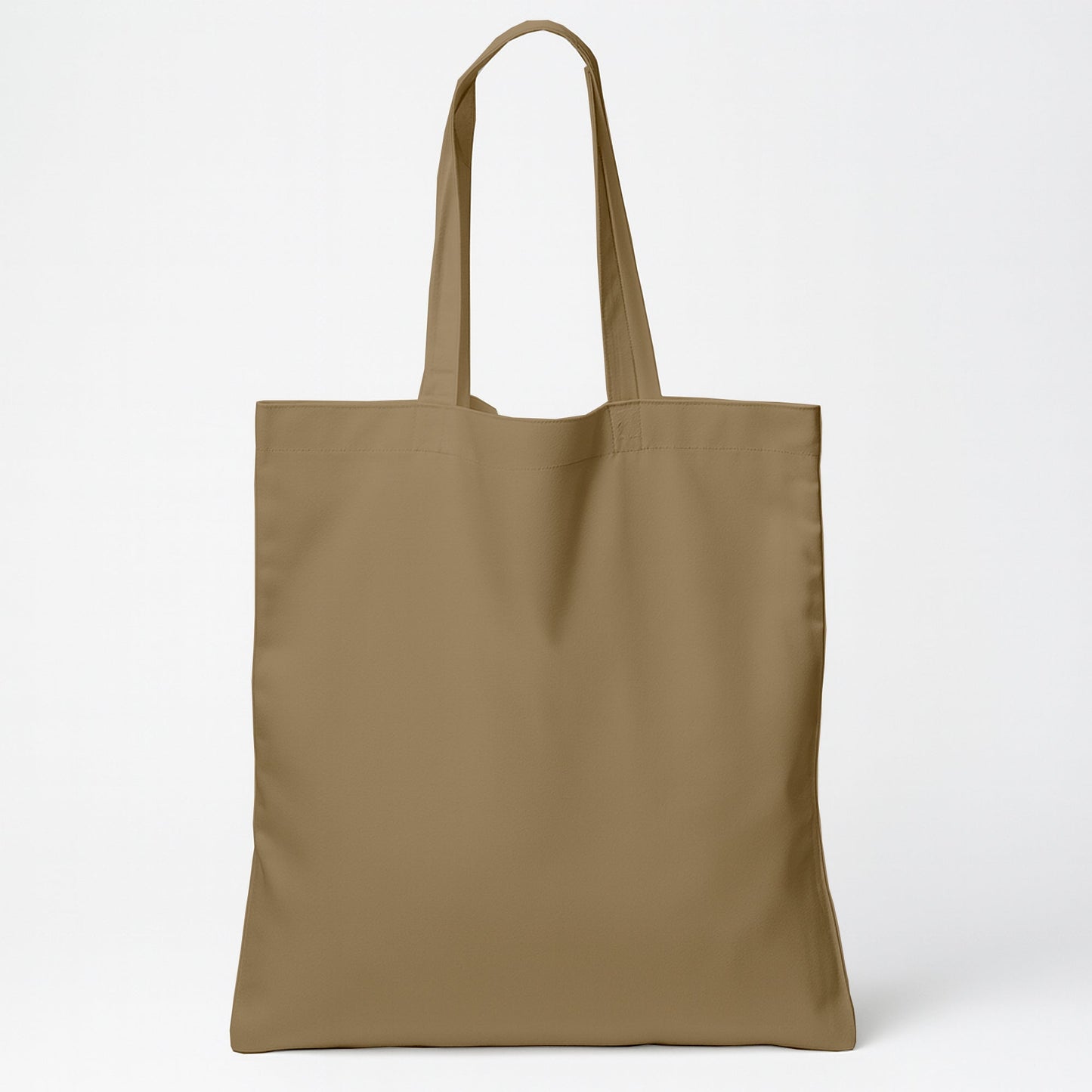 Taupe Cotton Tote Bag 13 x 15 Inch – Reusable Eco-Friendly Canvas Shopping, Travel & Daily Carry Bag