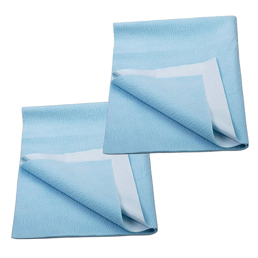 Baby Dry Sheet – Extra Absorbent, Quick Dry, Anti-Pilling Fleece | Reusable Cotton Bed Protector | Large 100×140 cm - Sky Blue