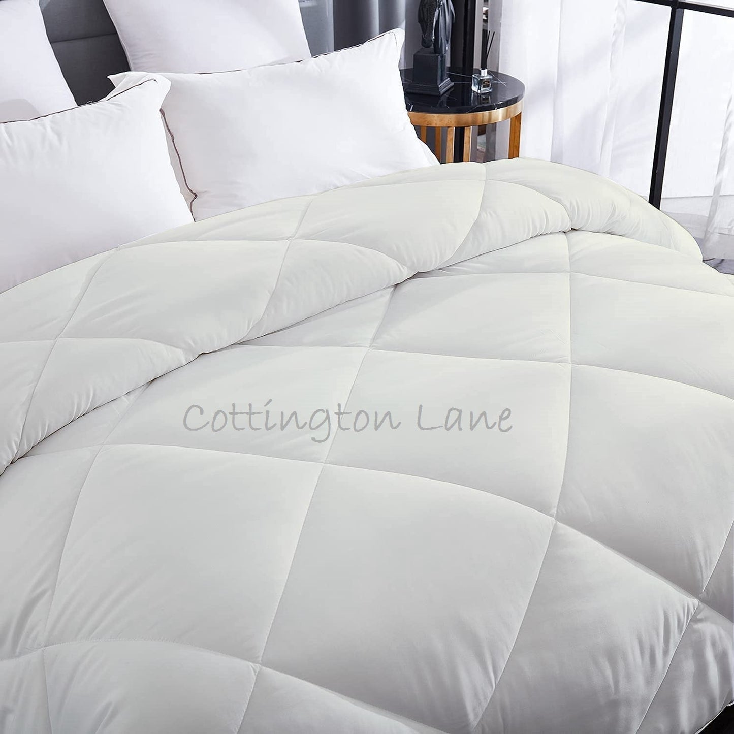 Luxurious Down Alternative Comforter | All Season Warmth Down 1 PC Comforter Set | 100% Microfiber Cover | Down Fiber Duvet Insert | Ivory