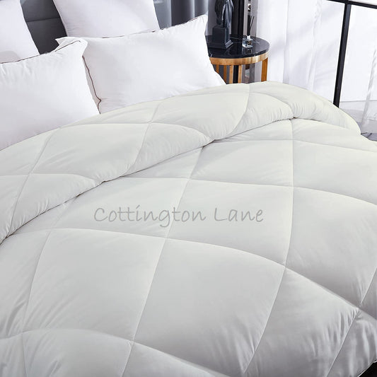 Luxurious Down Alternative Comforter | All Season Warmth Down 1 PC Comforter Set | 100% Microfiber Cover | Down Fiber Duvet Insert | Ivory