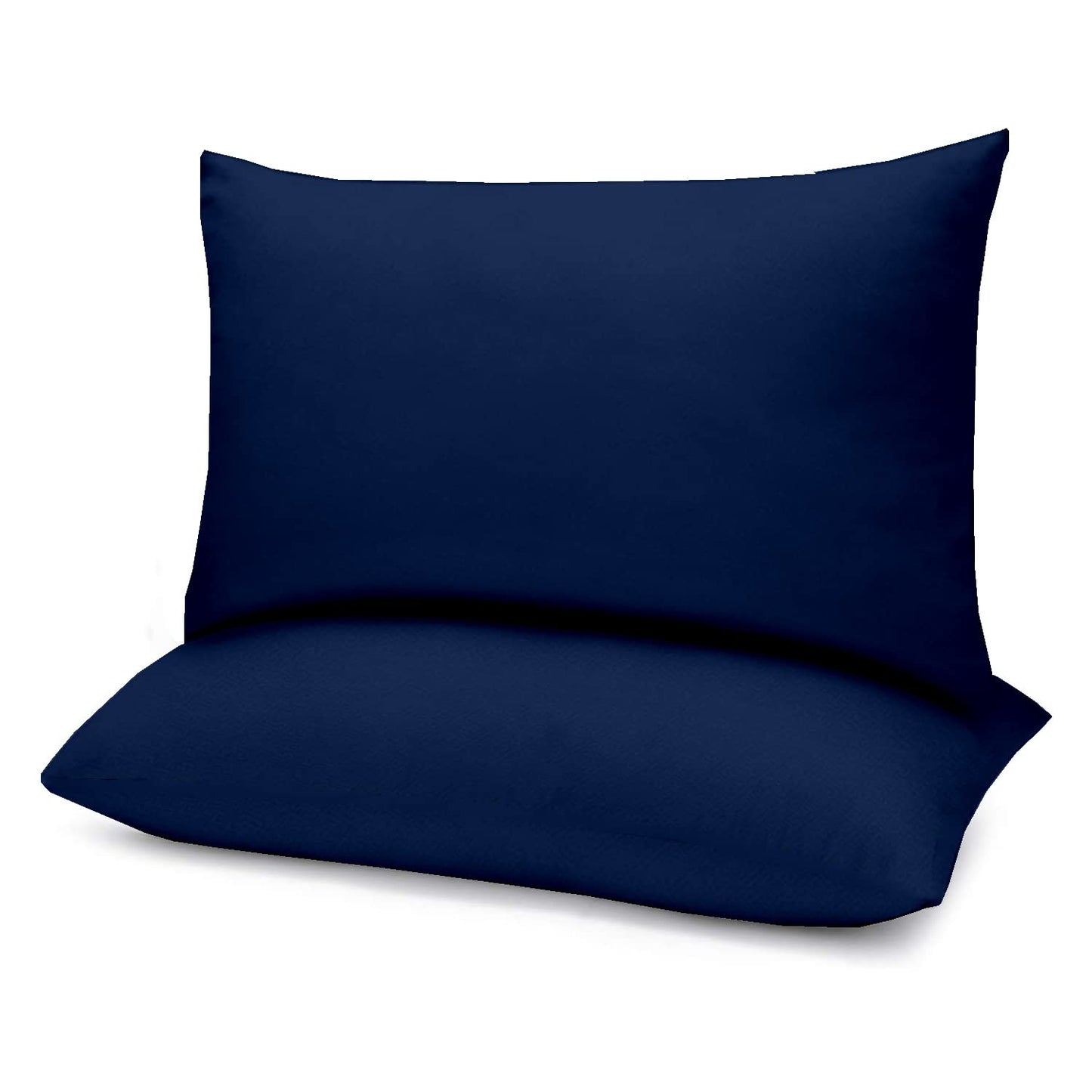 Microfiber Filled Bed Pillows for Sleeping | Takiya Combo Set of 2 for Bed Room | Super Soft Pillow Fillers for Back, Side, and Stomach Sleepers, Navy Blue