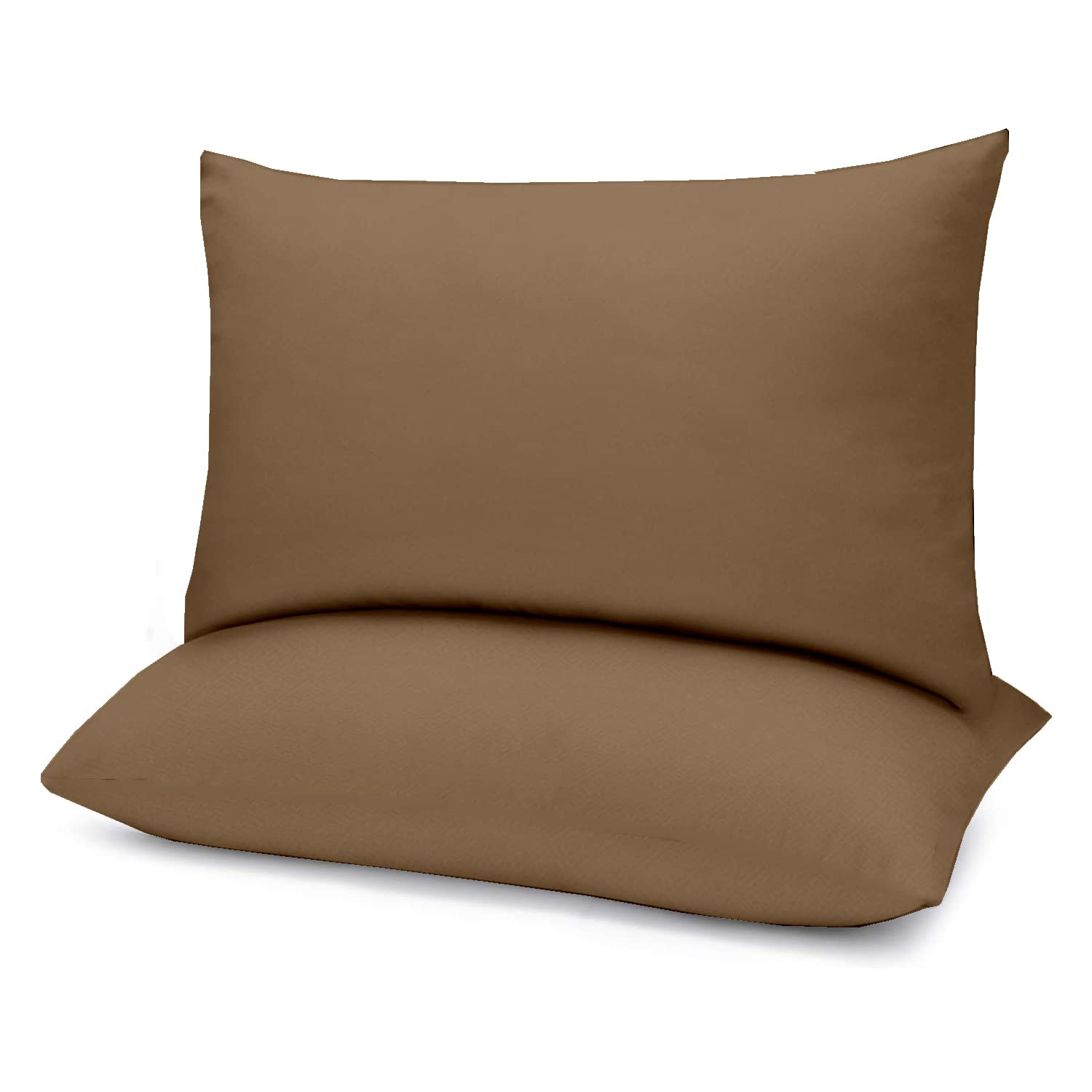 Microfiber Filled Bed Pillows for Sleeping | Takiya Combo Set of 2 for Bed Room | Super Soft Pillow Fillers for Back, Side, and Stomach Sleepers, Taupe