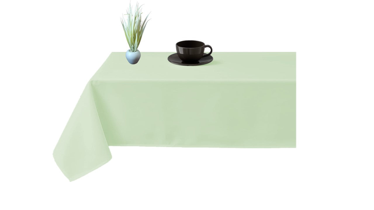 100% Microfiber Table Cover | Washable Rectangle Tablecloth for Parties, Holiday Dinners & Home Use | Durable & Easy-Care Table Cloth | Green