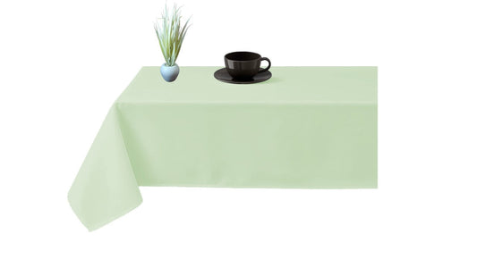 100% Microfiber Table Cover | Washable Rectangle Tablecloth for Parties, Holiday Dinners & Home Use | Durable & Easy-Care Table Cloth | Green