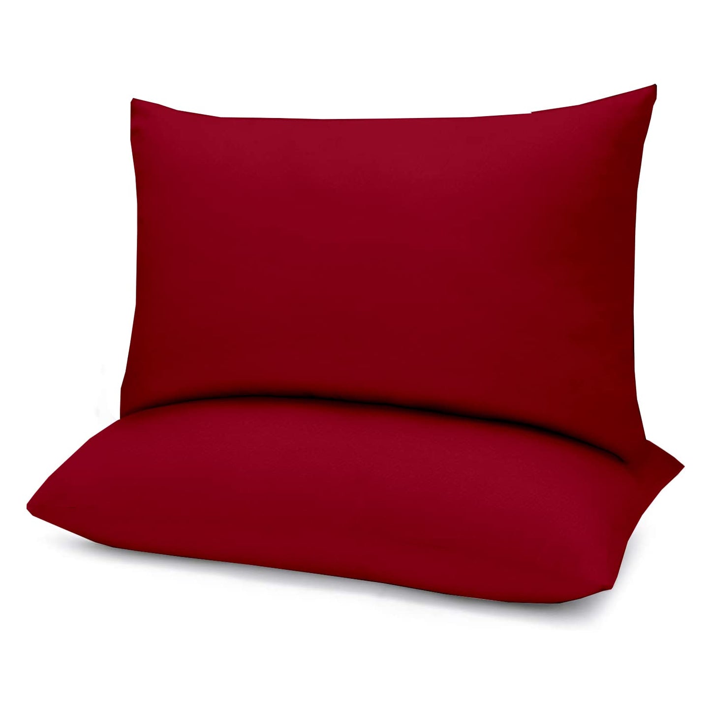 Microfiber Filled Bed Pillows for Sleeping | Takiya Combo Set of 2 for Bed Room | Super Soft Pillow Fillers for Back, Side, and Stomach Sleepers, Burgundy
