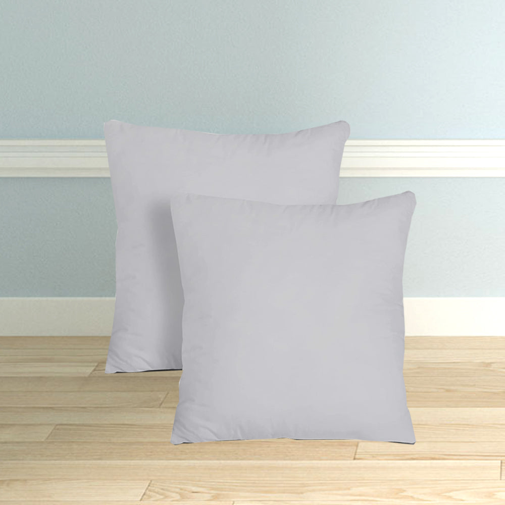 Microfiber Filled Bed Cushions for Sleeping | Cushion Combo Set of 5 for Bedroom | Super Soft Cushion Fillers for Back, Side & Stomach Sleepers - Light Grey