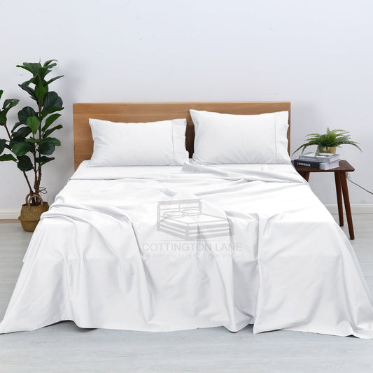 4 Piece Premium Sheet Set - 100% Egyptian Cotton - Soft & Cooling Luxury Hotel Sheets - White